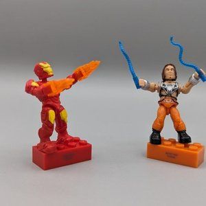 Megabloks Series 1 Ironman and Whiplash Firgures